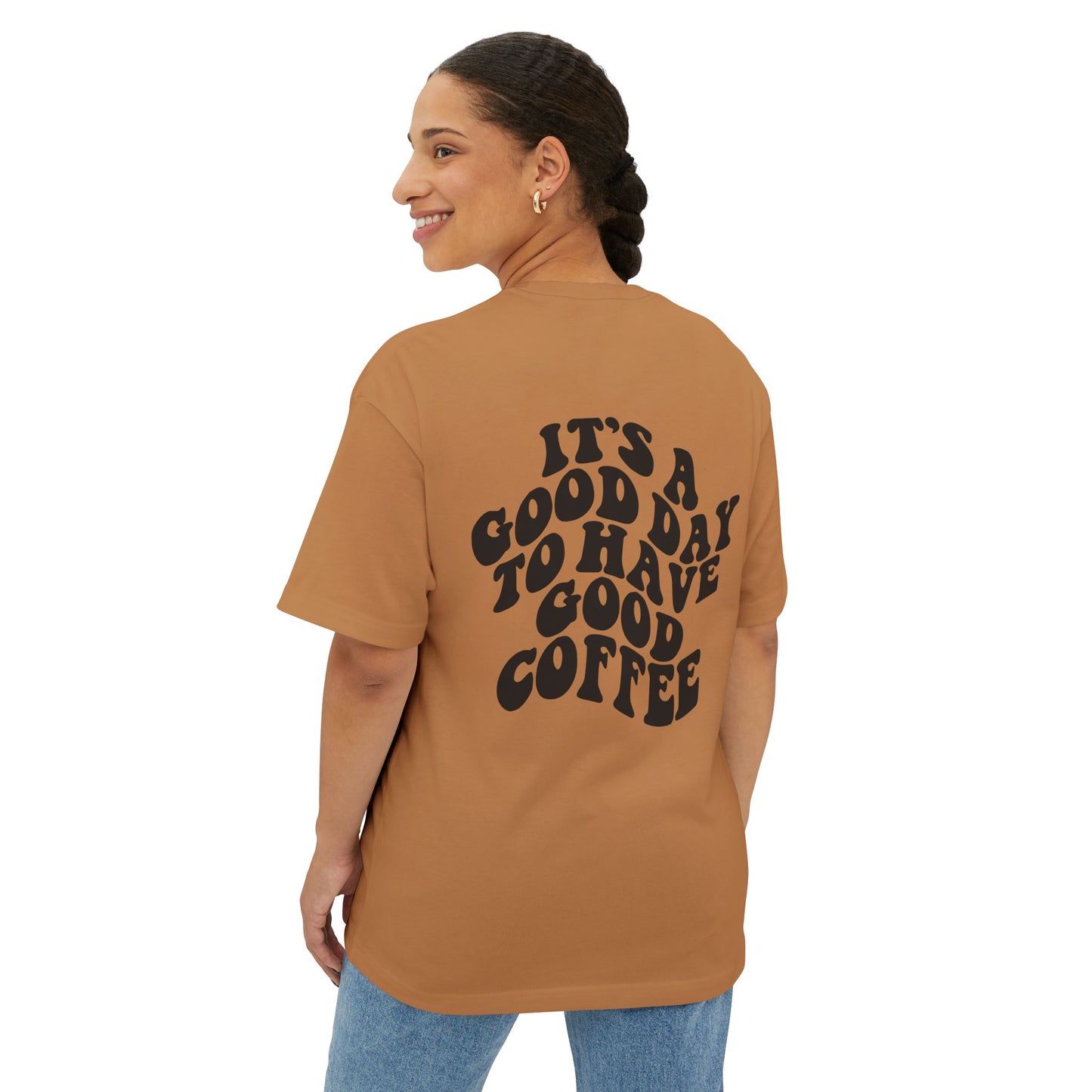 Stylish Unisex Oversized Tee | Perfect for Coffee Lovers, Casual Outings, Gifts, Relaxed Vibes, Everyday Wear