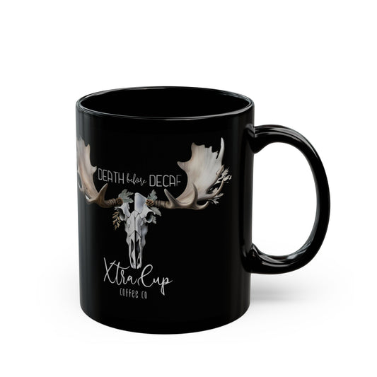 Death Before Decaf Black Coffee Mug - Perfect for Coffee Lovers